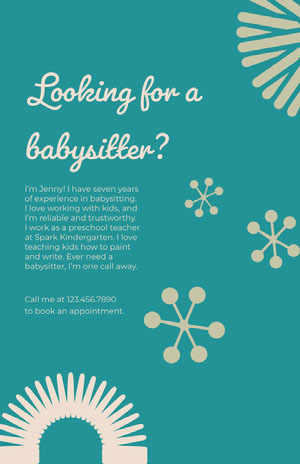 Free Babysitting Flyer Templates Adobe Spark