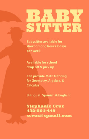 Free Babysitting Flyer Templates Adobe Spark