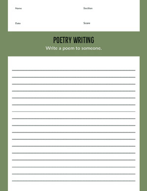 creative writing poem template