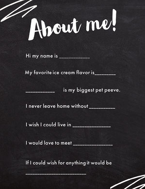 Free All About Me Worksheet Templates Create Your All About Me Worksheets Online Adobe Spark