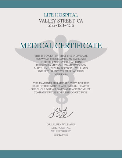 fake medical certificate template download