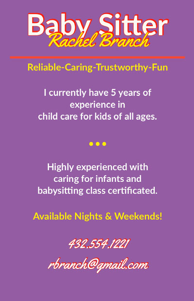 Leere Babysitting Flyer