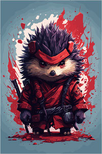 Evil Face Ninja Hedgehog