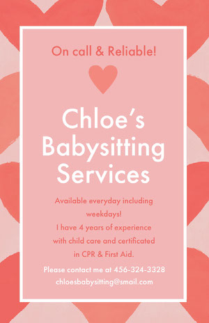 Babysitting Poster Template