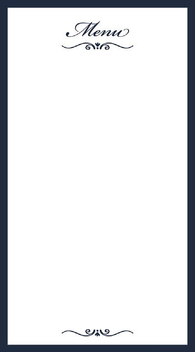 Blank Fancy Menu Template