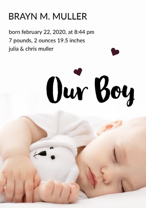 social media baby birth announcement