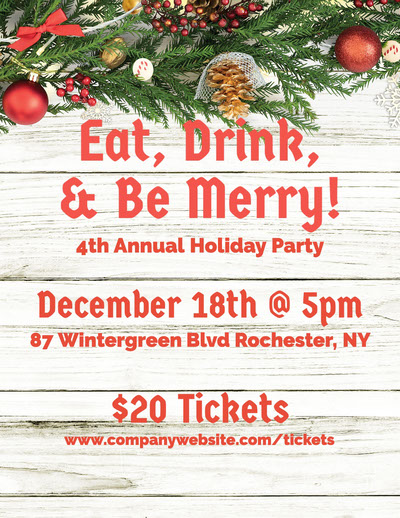 Free Customizable Holiday Party Flyer Templates | Adobe Express