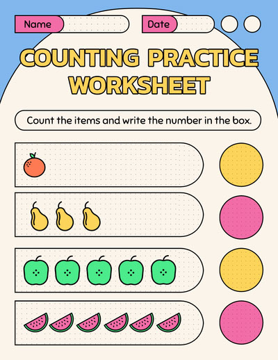 Free Math Worksheet Templates | Adobe Express