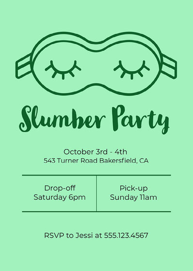 Free Sleepover Invitation Templates | Adobe Express