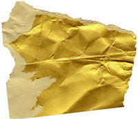 Gold torn paper