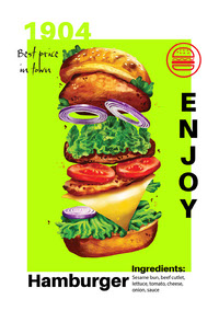 Hamburger poster A4