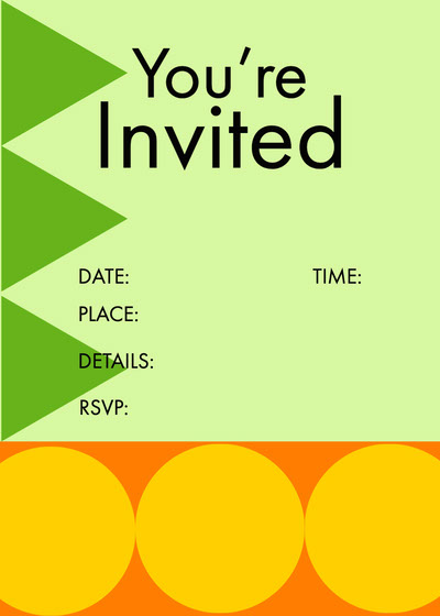 Blank invitation store template