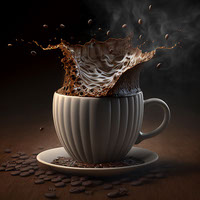 Attractive beautiful coffee cup full HD