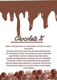 Projeto Ficiticio - Chocolate X