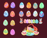 Easter Eggs Vector Art