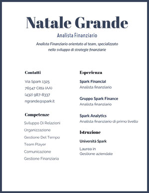 Modelli Di Curriculum Vitae Gratis Adobe Spark