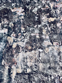 Stained weathered concrete