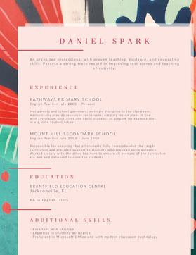 Free Creative Resume Templates Adobe Spark