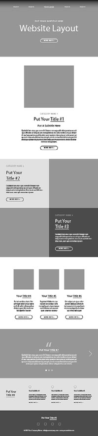 website about page layout
