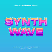 Synthwave text effect by Cursedesign