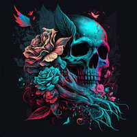 Skeleton With Flowers