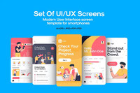Set of UI UX GUI Screens