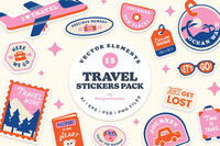 Travel Stickers Illustrations