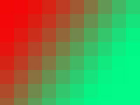 Mosaic green red