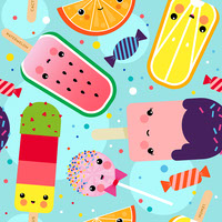 Patterns Kawaii Ice Cream and Sweets