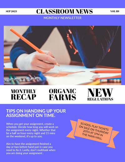 Free Classroom Newsletter Templates | Adobe Express