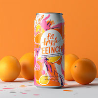 Fresh juice label and packaging mockup