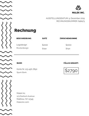 Online Rechnung Vorlage Kostenlos Adobe Spark