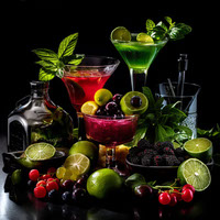 Professional photo of cocktails