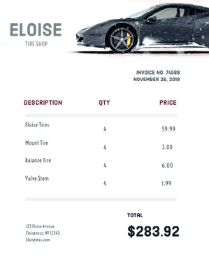 Tire Invoice Template prntbl concejomunicipaldechinu gov co