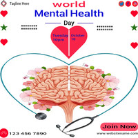 World mental health day social media post template :: Behance