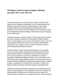 contract dispute settlement agreement