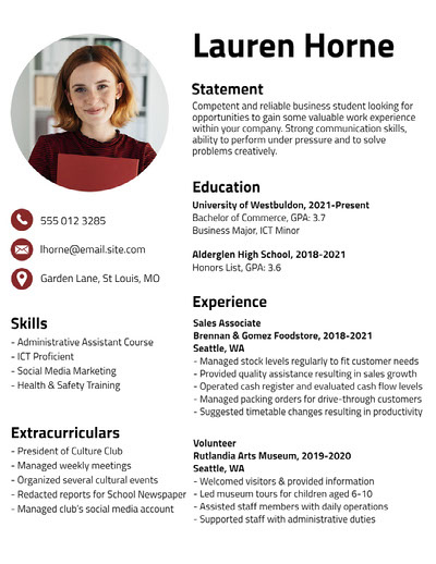 Ronde Explosieven afstuderen Free CV Maker: Create a Curriculum Vitae Online | Adobe Express