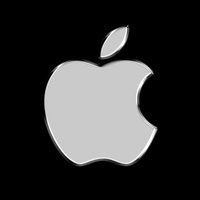 Metallic Apple Logo