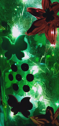 Green bottle lamp