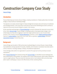 Construction Company Case Study