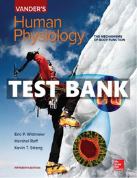 Test Bank for Vanders Human Physiology