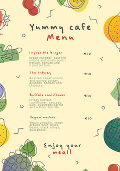 Customizable Drink Menu Templates Adobe Spark