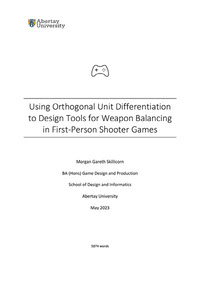 Using Orthogonal Unit Differentiation to Design Tools for Weapon Balancing in First-Person Shooter Games