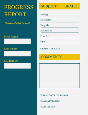 Free Report Card Templates Adobe Spark