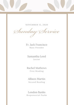Free Church Service Program Templates Adobe Spark
