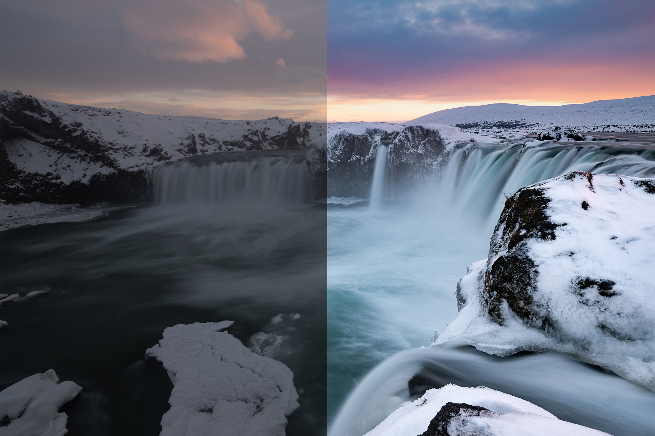 photoshop before and after landscape