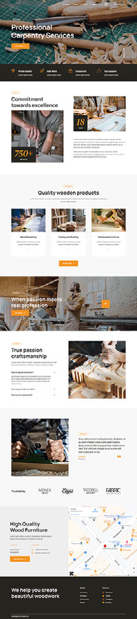 Carpenter and Craftsman WordPress Website