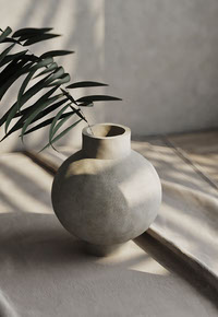Clay vase in the sun