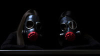 gas masks in black