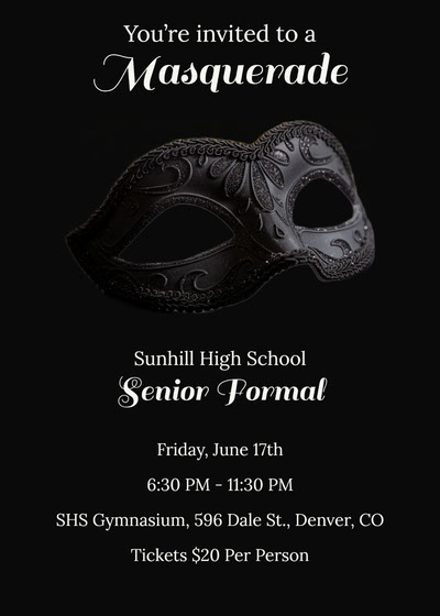 Masquerade invitations 2024